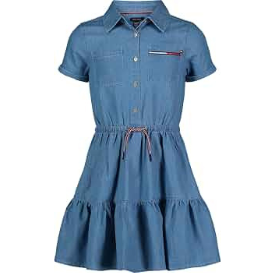 Vestido Jeans Tommy Hilfiger Infantil 4–5 Anos | Estilo e Conforto