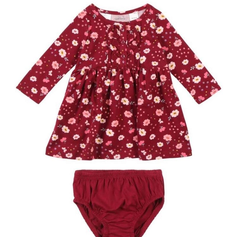 Vestido Carter's com Calcinha 12 Meses | Conjunto Infantil Feminino