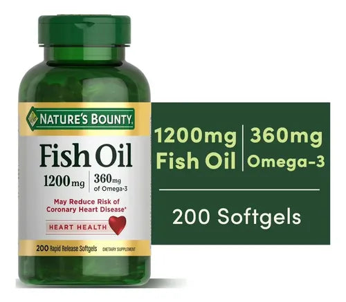 Fish Oil 1200mg 200 Cápsulas | Suplemento de Ômega-3