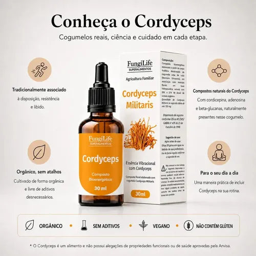 Suplemento Líquido Cordyceps Mushroom | Extrato de Cogumelo